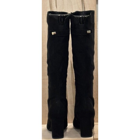 Alfani Womens Adelayde Inside Zipper Tall Knee High Thin Block Dress Boots Black - Picture 3 of 6